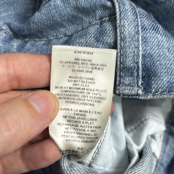 EUC THE ROW Tarley Jean 100% linen in Bleached color size 24 - Picture 6 of 11